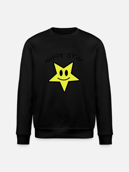 Happy star - Stanley/Stella Unisex Bio-Sweatshirt ROLLER - Schwarz