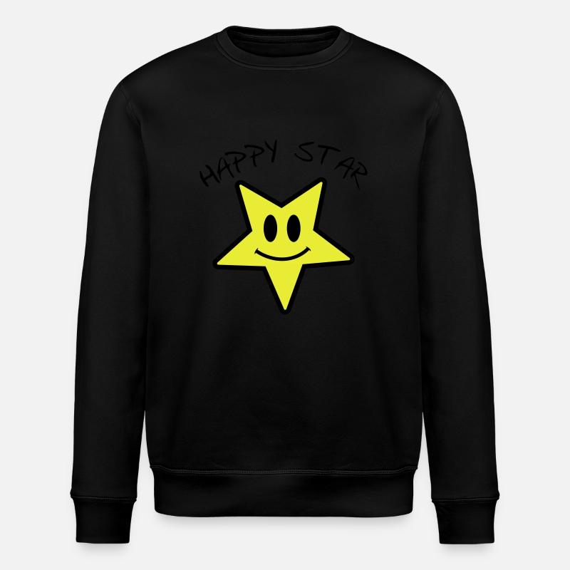 Happy star - Stanley/Stella Unisex Bio-Sweatshirt ROLLER - Schwarz