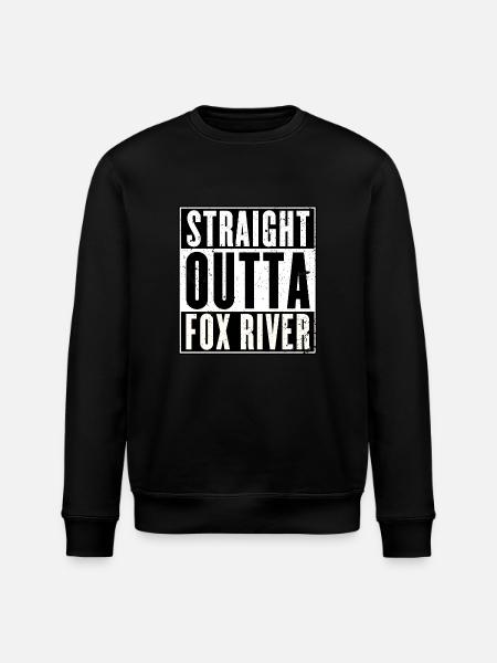 Straight Outta Fox River - Prison Break T-shirt - Stanley/Stella ROLLER Unisex Organic Sweatshirt - black