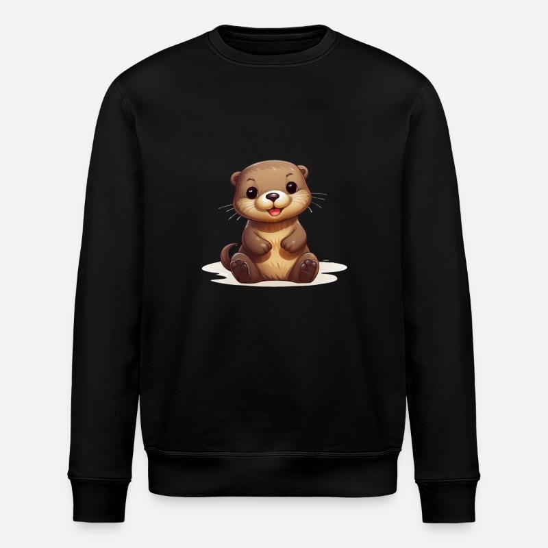 Mignon bébé loutre - Sweat bio ROLLER Stanley/Stella Unisexe - noir