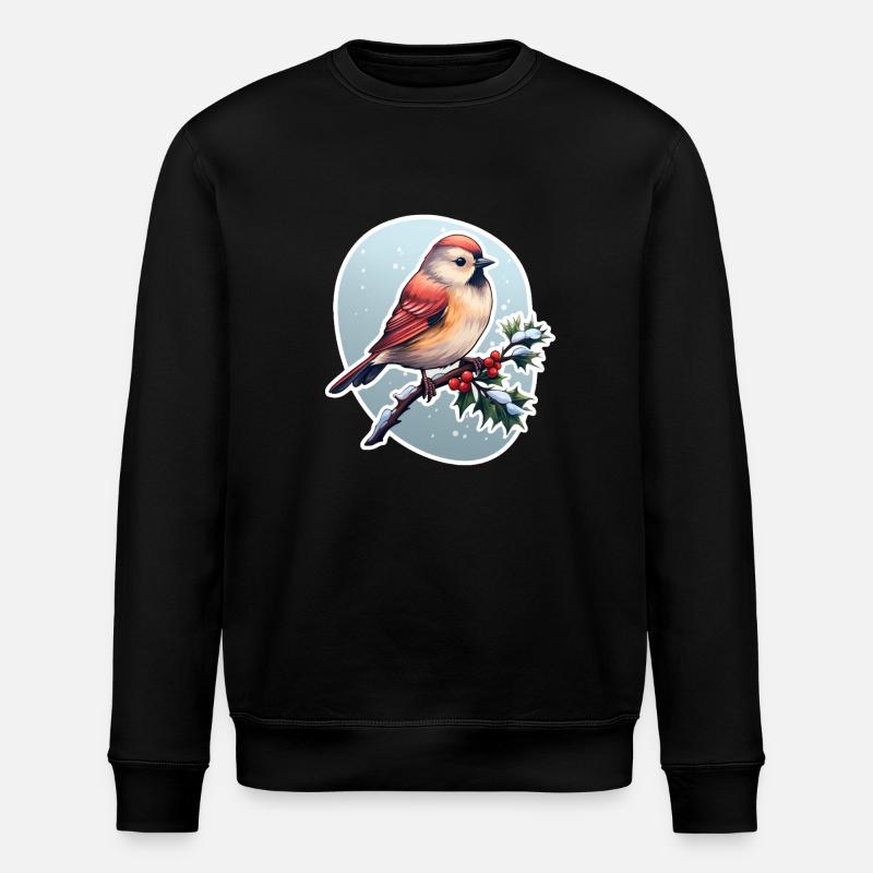 Wintervogel - Stanley/Stella Unisex Bio-Sweatshirt ROLLER - Schwarz