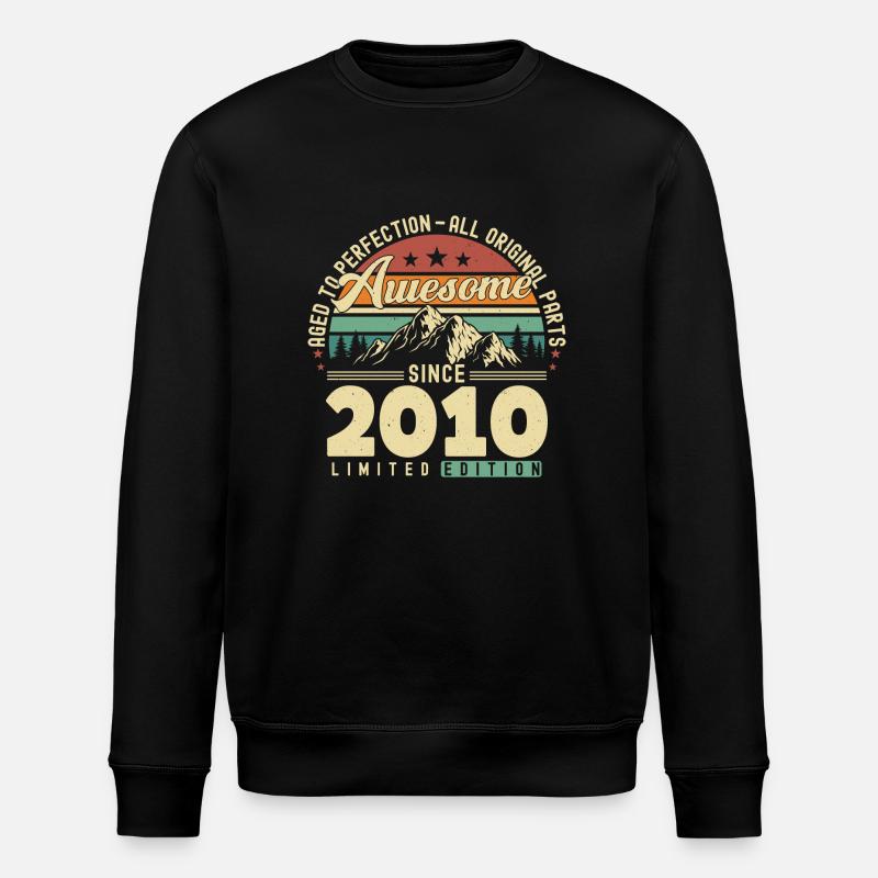 Großartig seit 2010 - Stanley/Stella Unisex Bio-Sweatshirt ROLLER - Schwarz