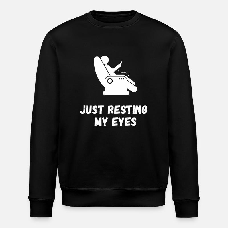 Just Resting My Eyes - Stanley/Stella ROLLER Unisex Organic Sweatshirt - black