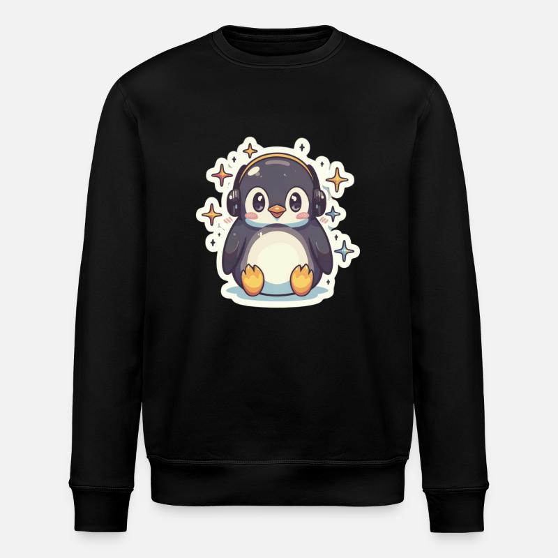 Penguin Lover - Stanley/Stella ROLLER Unisex Organic Sweatshirt - black
