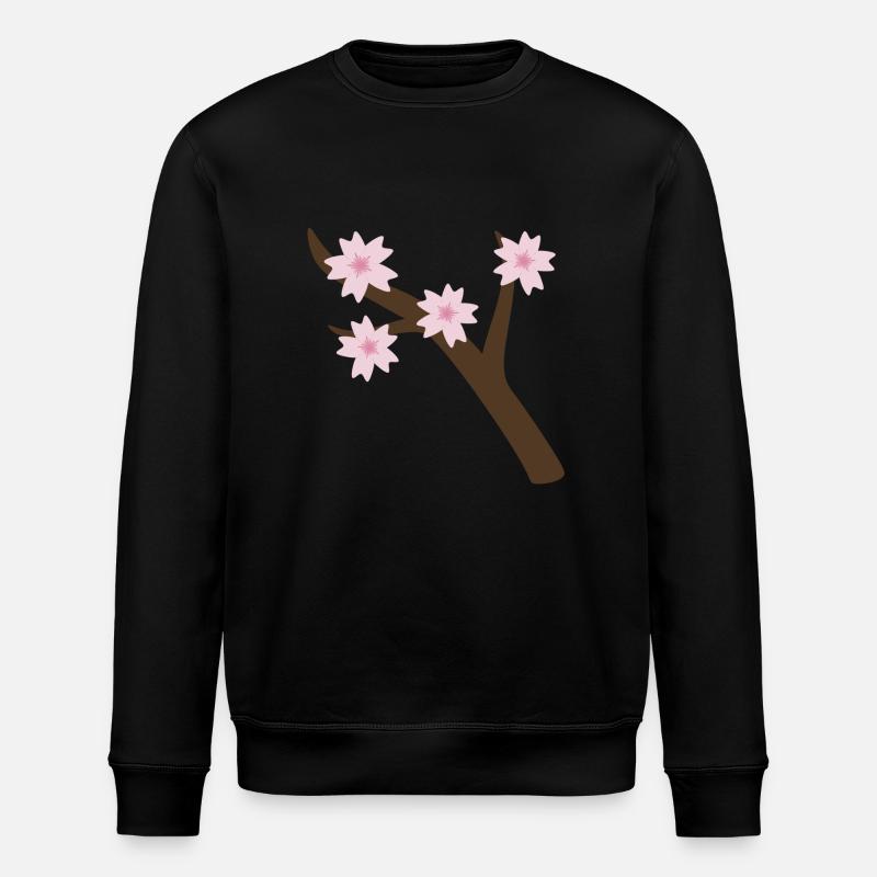 Sakura Branch - Stanley/Stella ROLLER Unisex Organic Sweatshirt - black