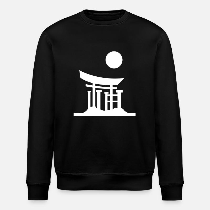 japan gate silhouette - Stanley/Stella Unisex Bio-Sweatshirt ROLLER - Schwarz
