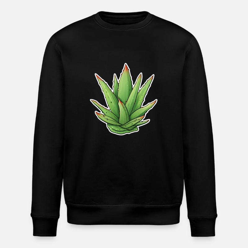 Aloe-Vera-Pflanze - Stanley/Stella Unisex Bio-Sweatshirt ROLLER - Schwarz
