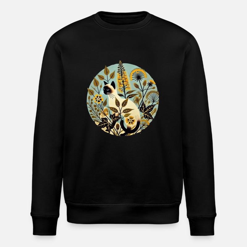 Siamese Cat - Stanley/Stella ROLLER Unisex Organic Sweatshirt - black