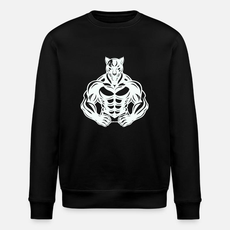 panther comic - Stanley/Stella Unisex Bio-Sweatshirt ROLLER - Schwarz