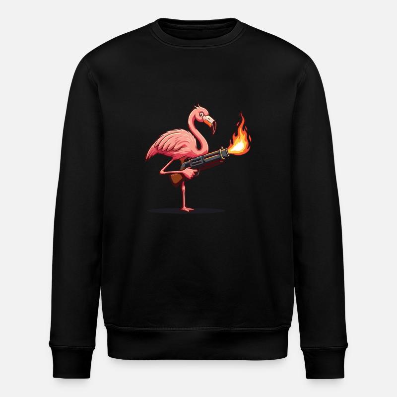Flamand rose - Sweat bio ROLLER Stanley/Stella Unisexe - noir