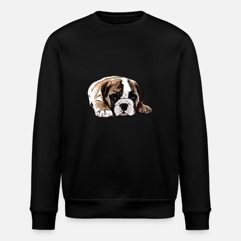 Boxer Welpe - Stanley/Stella Unisex Bio-Sweatshirt ROLLER - Schwarz