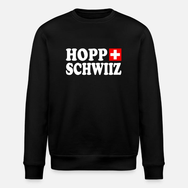 Hopp schwiiz - Stanley/Stella Unisex Bio-Sweatshirt ROLLER - Schwarz