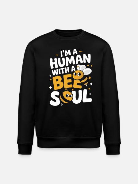 honey bee beekeeper bees bee - Stanley/Stella ROLLER Unisex Organic Sweatshirt - black