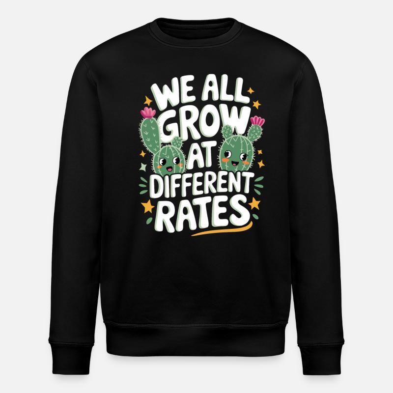 Cactus Cacti Desert Plant - Stanley/Stella ROLLER Unisex Organic Sweatshirt - black