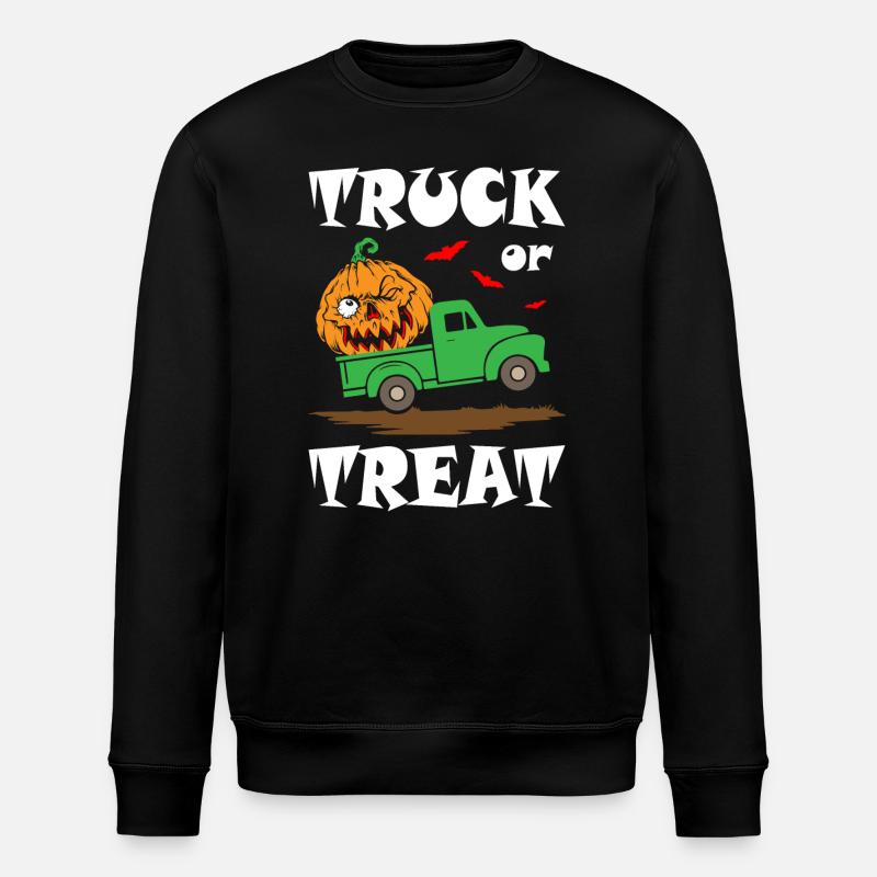 Camion ou friandise Halloween - Sweat bio ROLLER Stanley/Stella Unisexe - noir