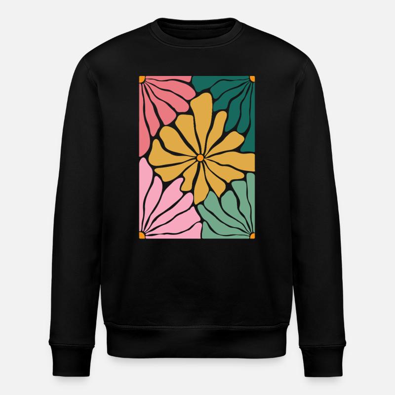 Fleurs bohèmes - Sweat bio ROLLER Stanley/Stella Unisexe - noir