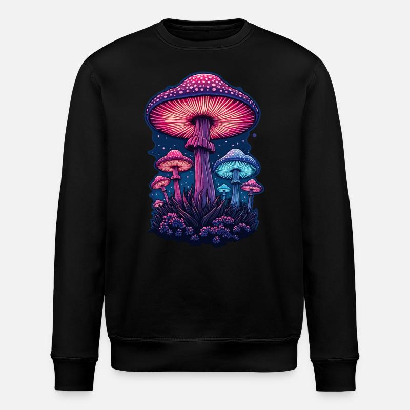 Lebendiger Pilz - Stanley/Stella Unisex Bio-Sweatshirt ROLLER - Schwarz