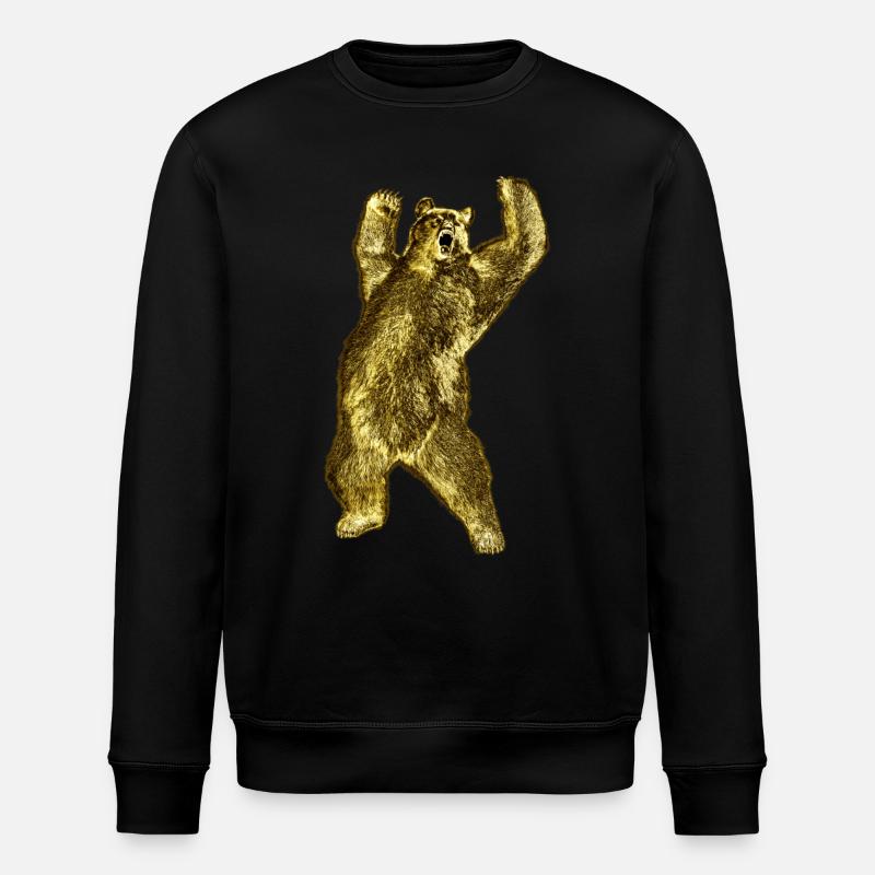 Powerful bear appearance - Stanley/Stella ROLLER Unisex Organic Sweatshirt - black