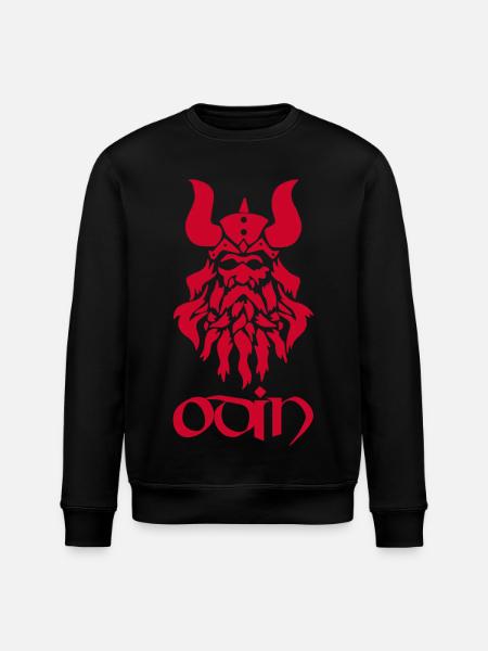 Nordisk Gud Odin (rød) - Stanley/Stella økologisk unisex-sweatshirt ROLLER - sort