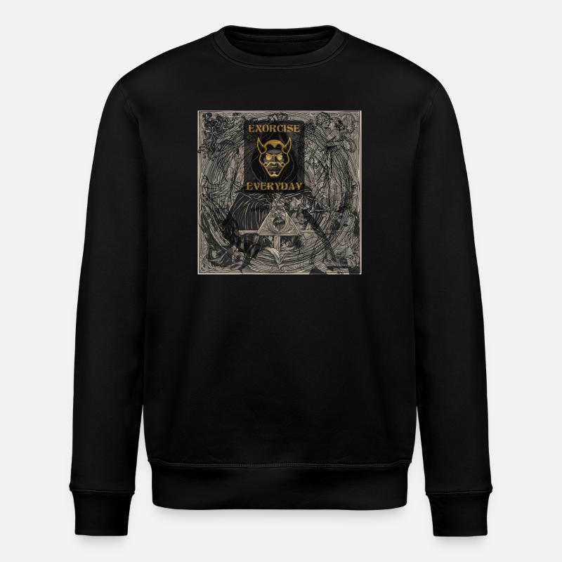 Motif d’exorcisme quotidien - Sweat bio ROLLER Stanley/Stella Unisexe - noir