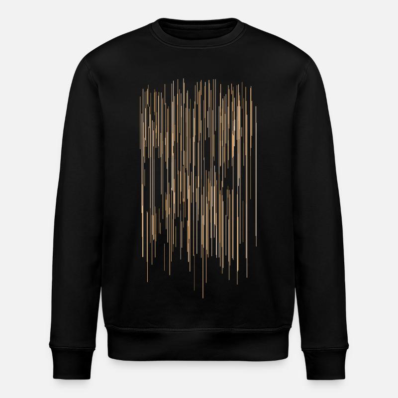 Streifen Muster / Hintergrund - Stanley/Stella Unisex Bio-Sweatshirt ROLLER - Schwarz