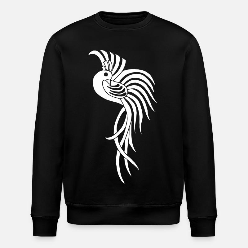 Oiseau du paradis blanc - Sweat bio ROLLER Stanley/Stella Unisexe - noir