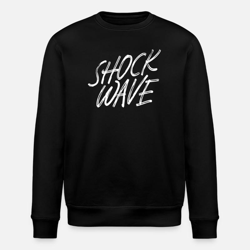 Shockwave Brush Storm Design - Stanley/Stella ROLLER Unisex Organic Sweatshirt - black