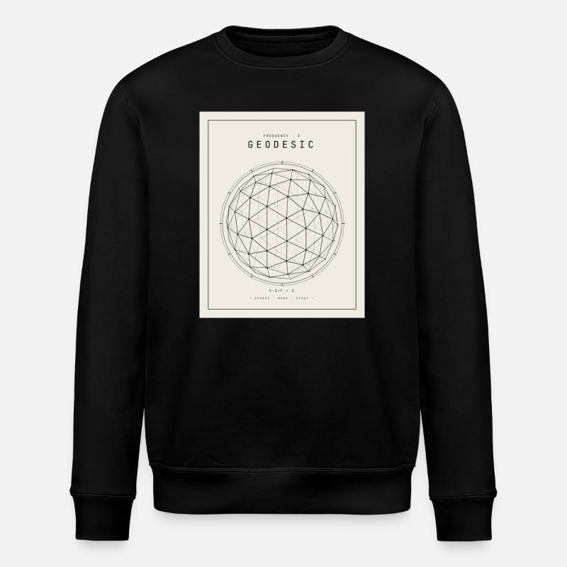 Geodesische Sphäre Geometrie Muster - Stanley/Stella Unisex Bio-Sweatshirt ROLLER - Schwarz