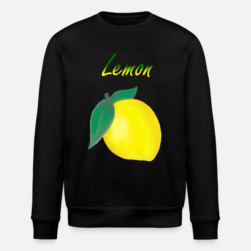 Lemon / lemon - Stanley/Stella ROLLER Unisex Organic Sweatshirt - black