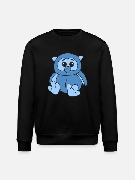 Kleine süße Eule - Stanley/Stella Unisex Bio-Sweatshirt ROLLER - Schwarz