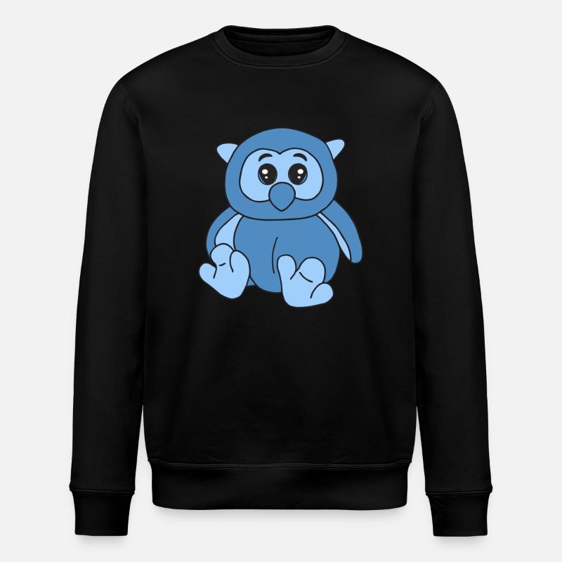 Kleine süße Eule - Stanley/Stella Unisex Bio-Sweatshirt ROLLER - Schwarz