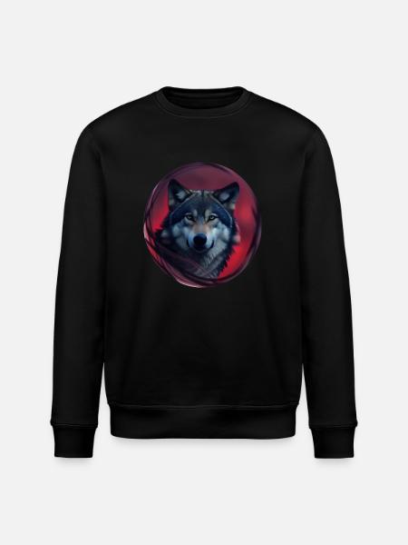 wolf - Stanley/Stella ROLLER Unisex Organic Sweatshirt - black
