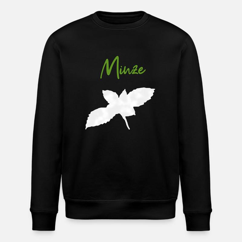 Mint Peppermint - Stanley/Stella ROLLER Unisex Organic Sweatshirt - black