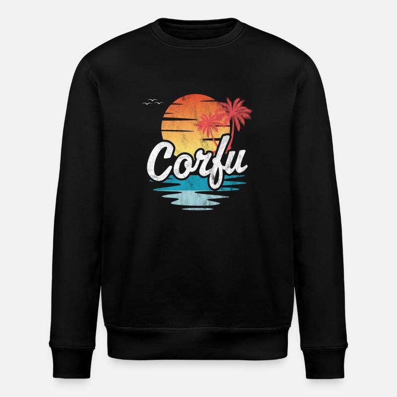 Corfou - Sweat bio ROLLER Stanley/Stella Unisexe - noir