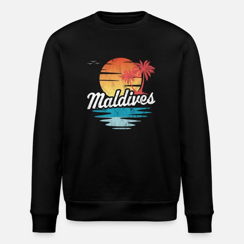 Malediven - Stanley/Stella Unisex Bio-Sweatshirt ROLLER - Schwarz