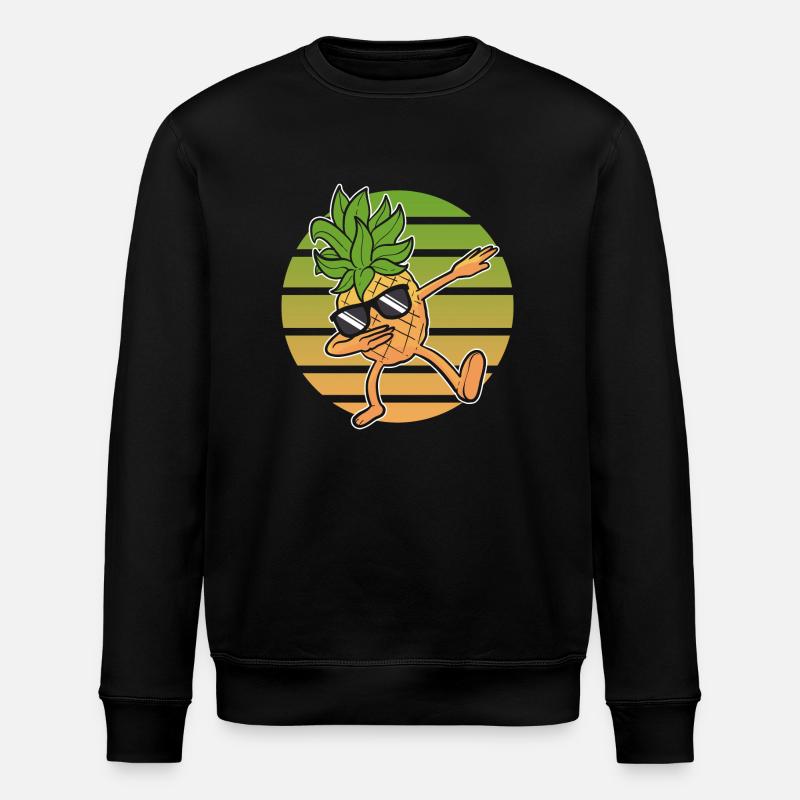 Pineapple - Stanley/Stella ROLLER Unisex Organic Sweatshirt - black