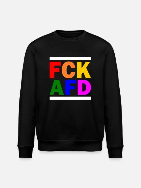 Fck afd - Stanley/Stella Unisex Bio-Sweatshirt ROLLER - Schwarz