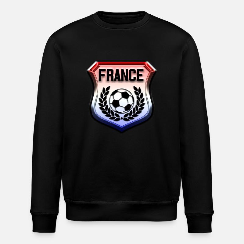 frankreich fussball - Stanley/Stella Unisex Bio-Sweatshirt ROLLER - Schwarz