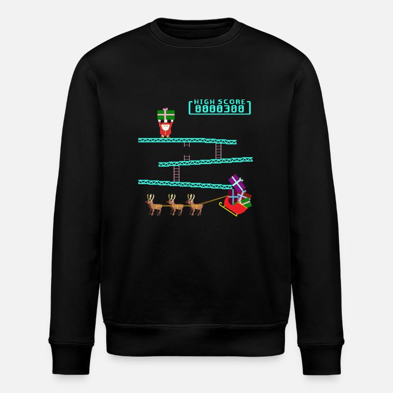 Santa Kong - Ekologisk sweatshirt ROLLER unisex från Stanley/Stella - svart