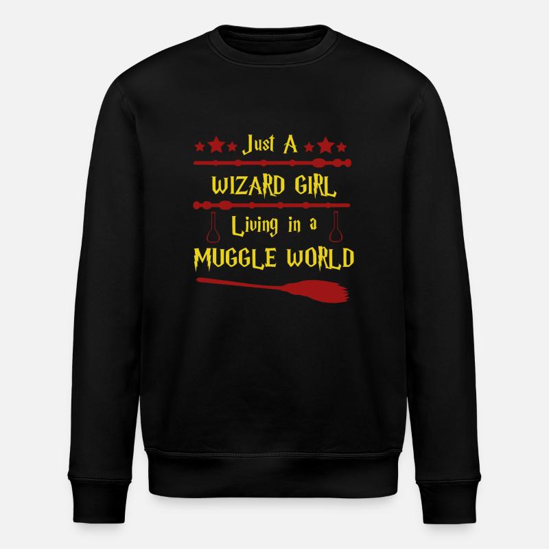 Wizard Girl - Stanley/Stella Unisex Bio-Sweatshirt ROLLER - Schwarz