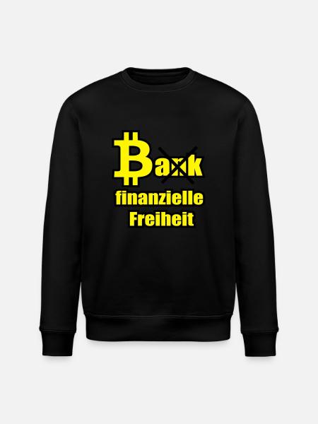 Bitcoin vs Bank - Stanley/Stella Unisex Bio-Sweatshirt ROLLER - Schwarz