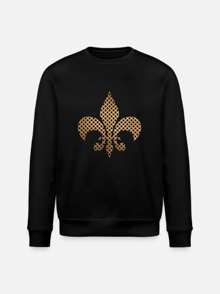 gold royal symbol - Stanley/Stella ROLLER Unisex Organic Sweatshirt - black