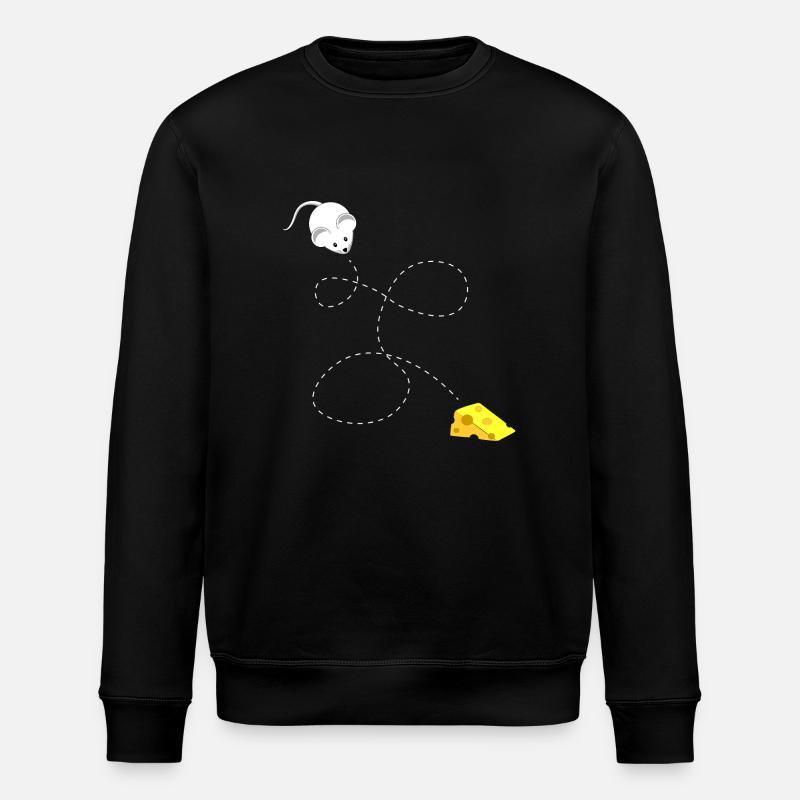 Mäuse Käse - Stanley/Stella Unisex Bio-Sweatshirt ROLLER - Schwarz