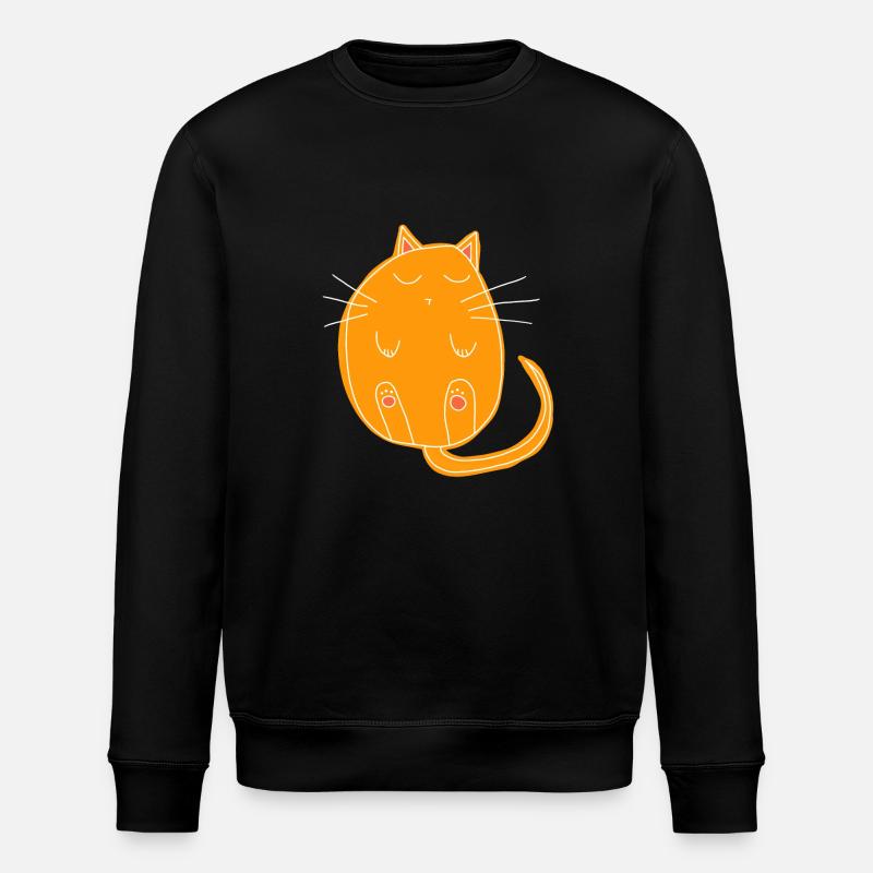 sleeping cat - Stanley/Stella ROLLER Unisex Organic Sweatshirt - black