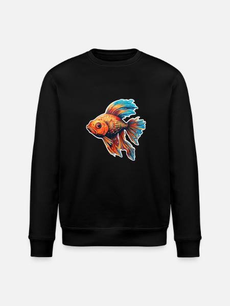 Fisch bunt - Stanley/Stella Unisex Bio-Sweatshirt ROLLER - Schwarz