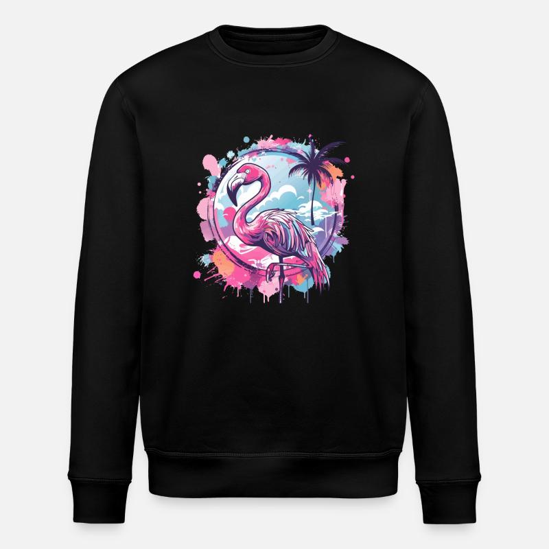 Flamingo - Stanley/Stella Unisex Bio-Sweatshirt ROLLER - Schwarz