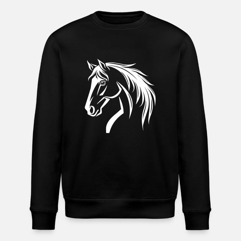 Horse - Stanley/Stella ROLLER Unisex Organic Sweatshirt - black