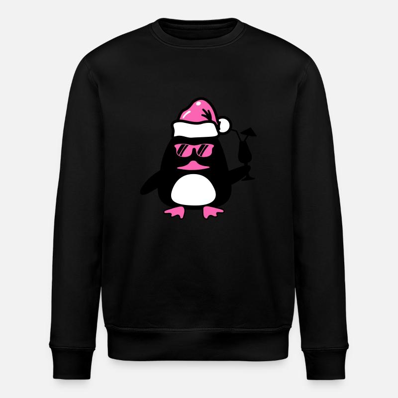 Beach Duck Christmas - Stanley/Stella ROLLER Unisex Organic Sweatshirt - black