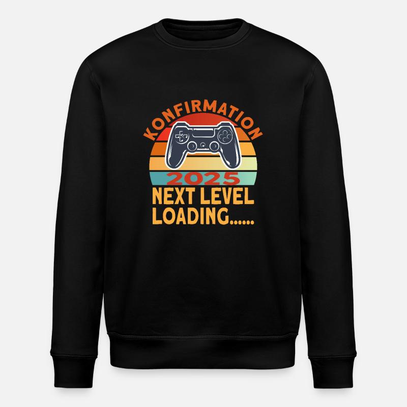 Konfirmation 2025 Konfirmand - Stanley/Stella Unisex Bio-Sweatshirt ROLLER - Schwarz