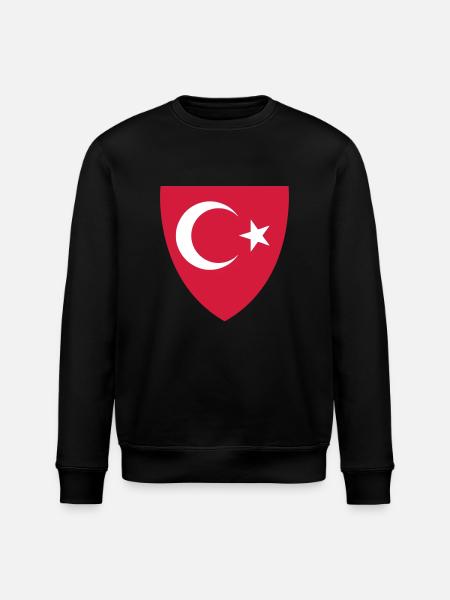 turkey_crest - Stanley/Stella ROLLER Unisex Organic Sweatshirt - black